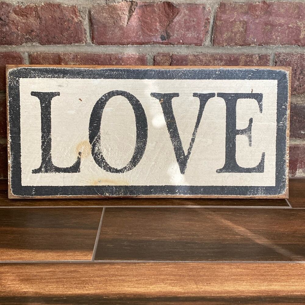 Hobby Lobby Seven Acre Designs Love wood decorative accent wall standing artwork